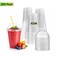 Crystal Clear Disposable Cups with Dome Lids &ndash; Durable Smoothie &amp; Juice Cups for Cold Drinks, Parties, Cafes &amp; Events (100 Packs)