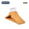 Premium Wooden Clothes Hangers &ndash; Strong Durable Wood Coat Hangers for Closet Organization &amp; Wrinkle-Free Clothing Storage (Pack of 10)