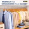 Premium Wooden Clothes Hangers &ndash; Strong Durable Wood Coat Hangers for Closet Organization &amp; Wrinkle-Free Clothing Storage (Pack of 12)
