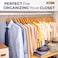 Premium Wooden Clothes Hangers &ndash; Strong Durable Wood Coat Hangers for Closet Organization &amp; Wrinkle-Free Clothing Storage (Pack of 12)