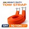 Heavy Duty Car Tow Strap 5M 10 Ton &ndash; Durable Recovery Rope with Steel Shackles for SUV, Truck, Off-Road &amp; Emergency Use