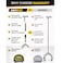 Walking Cane Quad Base &ndash; Adjustable Height Walking Stick with Non-Slip Rubber Feet &amp; Comfortable Grip for Daily Use