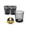 Premium Black Mesh Wastebasket &ndash; Strong Metal Trash Bin for Office, Home, Desk, Lightweight &amp; Sturdy (Pack of 4)