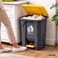Step-On Trash Can with Lid, Hands-Free Pedal Garbage Bin, Durable Heavy Duty Plastic Waste Basket with Odor Control for Kitchen, Home &amp; Office
