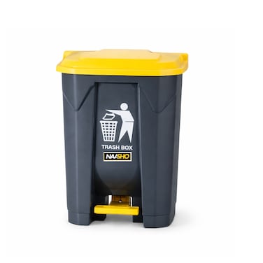 Step-On Trash Can with Lid, Hands-Free Pedal Garbage Bin, Durable Heavy Duty Plastic Waste Basket with Odor Control for Kitchen, Home &amp; Office