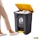 Step-On Trash Can with Lid, Hands-Free Pedal Garbage Bin, Durable Heavy Duty Plastic Waste Basket with Odor Control for Kitchen, Home &amp; Office