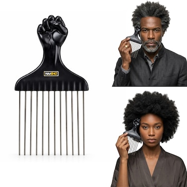 Premium Afro Pick Comb &ndash; Strong Wide Tooth Hair Comb for Natural, Curly &amp; Coily Hair Care