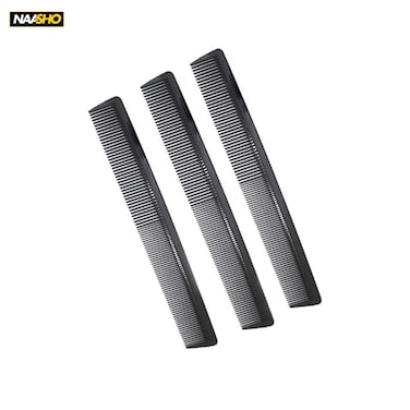 3 Pack Carbon Fiber Cutting Comb, Professional Styling Comb, Hairdressing Comb For All Hair Types, Fine and Wide Tooth Hair Barber Comb