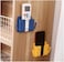 2Pcs Wall Mount Phone Holder Adhesive Wall Phone Mount Charging Stand and Remote Control Stand Multipurpose Socket Pocket Universal Deck Storage Box for Bedroom, Kitchen, Bathroom, Office