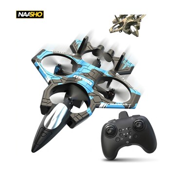 360 Degree Fighter Aircraft Remote Control Toy Anti-Collision Design, Colorful Lights + Headless Mode, Suitable for Outdoor Flying