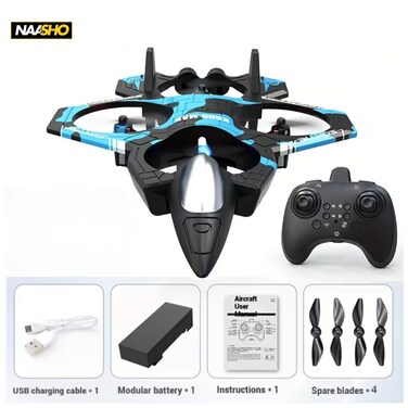361 Degree Fighter Aircraft Remote Control Toy Anti-Collision Design, Colorful Lights + Headless Mode, Suitable for Outdoor Flying