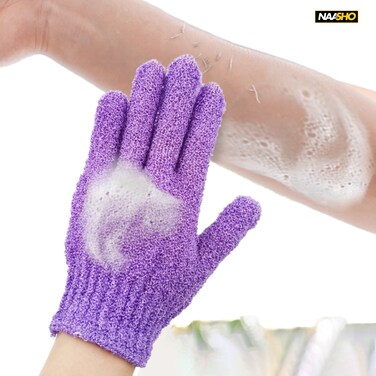 Pieces Exfoliating Gloves Body Scrub Bath Gloves, Double Sided Exfoliating Gloves for Body clean, Skin Shower Scrubber (1 Pair)