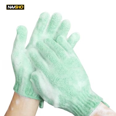 Pieces Exfoliating Gloves Body Scrub Bath Gloves, Double Sided Exfoliating Gloves for Body clean, Skin Shower Scrubber (1 Pair)