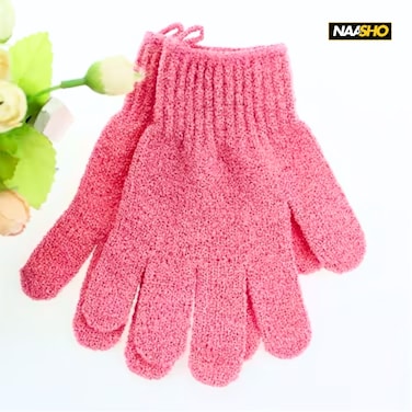 Pieces Exfoliating Gloves Body Scrub Bath Gloves, Double Sided Exfoliating Gloves for Body clean, Skin Shower Scrubber (1 Pair)