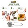 Premium Stainless Steel Tea Infuser Ball &ndash; Reusable Loose Leaf Tea Strainer, Fine Mesh Wiping Rag Duster Style Filter for Perfect Tea Brewing