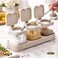 Spice Container Kitchen Seasoning Jars Transparent Glass Spice Jar With Spoon Box With Cover For Serving Salt Sugar Pepper Herbs