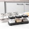 Spice Container Kitchen Seasoning Jars Transparent Glass Spice Jar With Spoon Box With Cover For Serving Salt Sugar Pepper Herbs