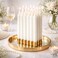 Premium White Taper Candles Set &ndash; Elegant Long Burning Dinner Candles for Luxury Home Decor, Wedding, Party &amp; Romantic Ambience &ndash; Smokeless Dripless Classic Design (Pack of 30)