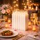 Premium White Taper Candles Set &ndash; Elegant Long Burning Dinner Candles for Luxury Home Decor, Wedding, Party &amp; Romantic Ambience &ndash; Smokeless Dripless Classic Design (Pack of 30)