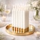 Premium White Taper Candles Set &ndash; Elegant Long Burning Dinner Candles for Luxury Home Decor, Wedding, Party &amp; Romantic Ambience &ndash; Smokeless Dripless Classic Design (Pack of 20)