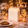 Premium White Taper Candles Set &ndash; Elegant Long Burning Dinner Candles for Luxury Home Decor, Wedding, Party &amp; Romantic Ambience &ndash; Smokeless Dripless Classic Design (Pack of 20)