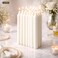 Premium White Taper Candles Set &ndash; Elegant Long Burning Dinner Candles for Luxury Home Decor, Wedding, Party &amp; Romantic Ambience &ndash; Smokeless Dripless Classic Design (Pack of 24)