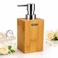 Premium Natural Bamboo Liquid Soap Dispenser,Lotion Sanitizer Shower Gel Bottle Refillable Container for Bathroom
