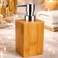 Premium Natural Bamboo Liquid Soap Dispenser,Lotion Sanitizer Shower Gel Bottle Refillable Container for Bathroom  (Pack of 2)