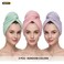 Microfiber Hair Towel for All Hair Style Quick Drying Hair Turban - Perfect for Women, Men and Kids (3 pcs Random colors)