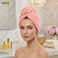 Microfiber Hair Towel for All Hair Style Quick Drying Hair Turban - Perfect for Women, Men and Kids (3 pcs Random colors)