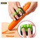 Hand Vegetable Peeler Palm Peeler Rubber Finger Grips,Silicone Finger Grips Kitchen Gadget,Comfortable to Peel Pumpkin,Carrot,Cucumber,Potato and More