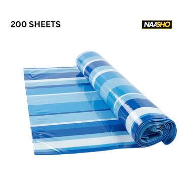 Plastic Sufra Disposable Plastic Table Cover Roll (200 Sheets) &ndash; Waterproof Disposable Tablecloth for Dining, Picnic, Party &amp; Catering