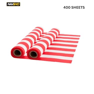 Plastic Sufra Disposable Plastic Table Cover Roll (200 Sheets) &ndash; Waterproof Disposable Tablecloth for Dining, Picnic, Party &amp; Catering - Pack of 2