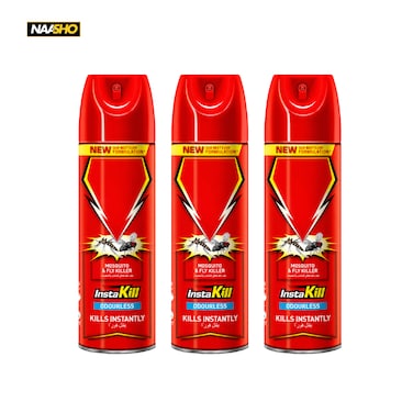 Mosquito And Fly Killer Odorless Spray, Kills Flying Insect Instantly - Pack of 3