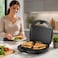Sandwich Toasters, Panini Presses Non-Stick Plates electric Grill Muffin Maker