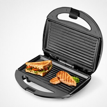 Sandwich Toasters, Panini Presses Non-Stick Plates electric Grill Muffin Maker
