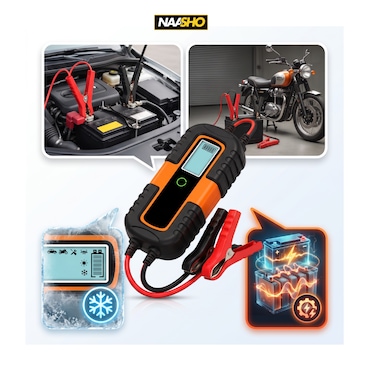 Super Capacitor Car Jump Starter 6AMP (6-12v) utomatic Smart Battery Charger, Maintainer, and Pulse Repair Desulfator for Car, Motorcycle, and ATV Batteries