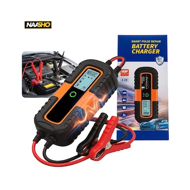 Super Capacitor Car Jump Starter 6AMP (6-12v) utomatic Smart Battery Charger, Maintainer, and Pulse Repair Desulfator for Car, Motorcycle, and ATV Batteries