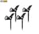 عبوة من 4 مصابيح LED تعمل بالطاقة الشمسية، بإضاءة بيضاء دافئة، مناسبة للاستخدام الخارجي، مقاومة للماء، مع قاعدة مدببة للحديقة، العشب، والفناء الخلفي