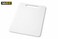 لوح تقطيع بلاستيكي أبيض – لوح تقطيع فردي بمقبض، لوح تحضير مطبخ متين وصحي - 440x270x10mm
