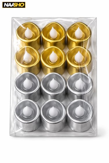 LED Tea Light Candles Set &ndash; 12 PCS , Flameless Decorative Tea Lights for Home &amp; Events