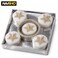 Decorative Tealight Candle Set &ndash; 5 Pieces Star Design Candles with Silver Tray &amp; Holder, Elegant Home &amp; Festive Decoration