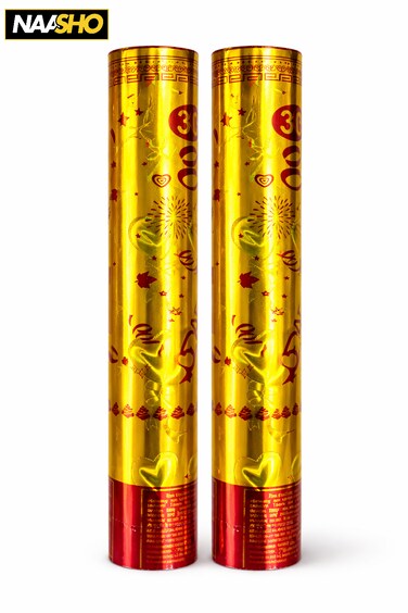 عبوة من قطعتين من مدافع قصاصات الورق للحفلات - قطعة واحدة للاحتفال بأعياد الميلاد وحفلات الزفاف ورأس السنة الجديدة والمناسبات