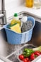 Multi-Purpose Sink Caddy Organizer with Drain Holes &ndash; Kitchen Sponge Holder, Soap &amp; Scrubber Storage Basket