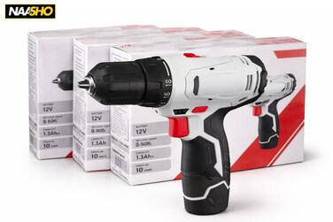 مثقاب لاسلكي 12 فولت - مثقاب كهربائي قابل لإعادة الشحن بسرعة متغيرة، أداة صغيرة الحجم وقوية للاستخدام المنزلي وأعمال الصيانة المنزلية
