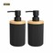 عبوة من قطعتين من موزع الصابون الفاخر المضلع، مضخة غسيل اليدين للحمام العصري، قابلة لإعادة التعبئة
