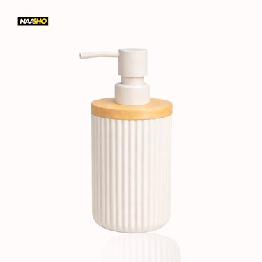 موزع صابون فاخر مضلع، مضخة غسيل يدوي عصرية للحمام، قابل لإعادة التعبئة
