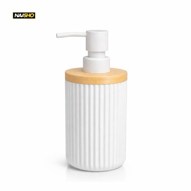 موزع صابون فاخر مضلع، مضخة غسيل يدوي عصرية للحمام، قابل لإعادة التعبئة
