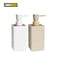 عبوة من قطعتين من موزعات الصابون الفاخرة بغطاء من الخيزران - زجاجة غسول يدين عصرية قابلة لإعادة التعبئة، متينة وأنيقة، مناسبة لتزيين المطبخ والحمام وغرفة الغسيل

