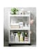 QIAODIREN Movable Vertical Shelf, Gray Roller Vertical Shelf, Multi-Layer Storage Rack for Kitchen, Restaurant, Bathroom and Narrow Space (3-layer)